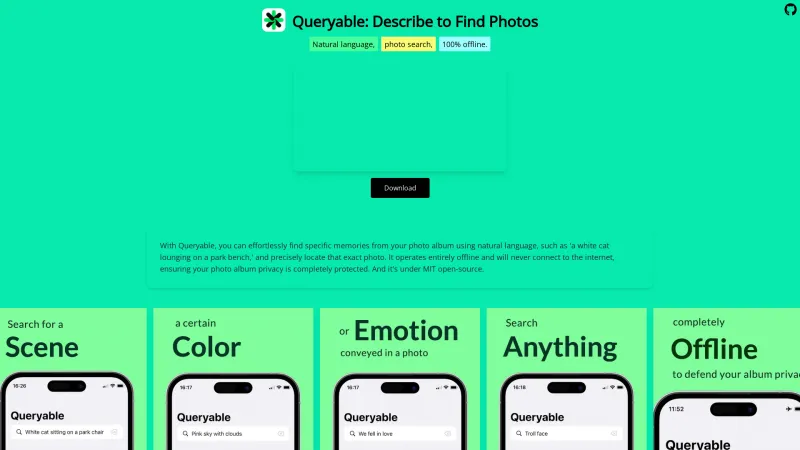 Homepage of queryable