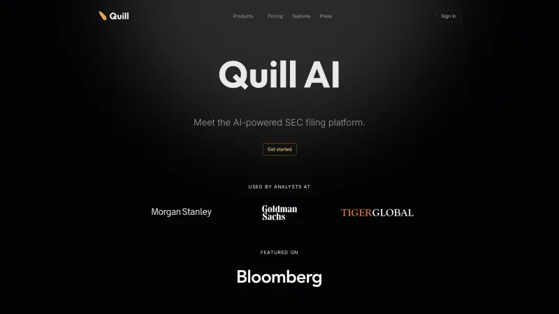 Homepage of quillai