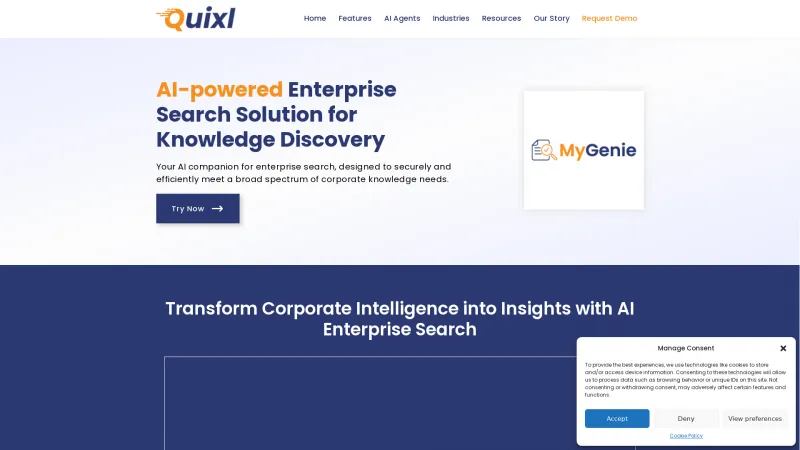 Homepage of quixl