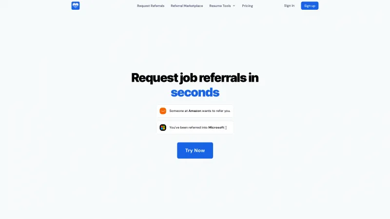 Homepage of refer