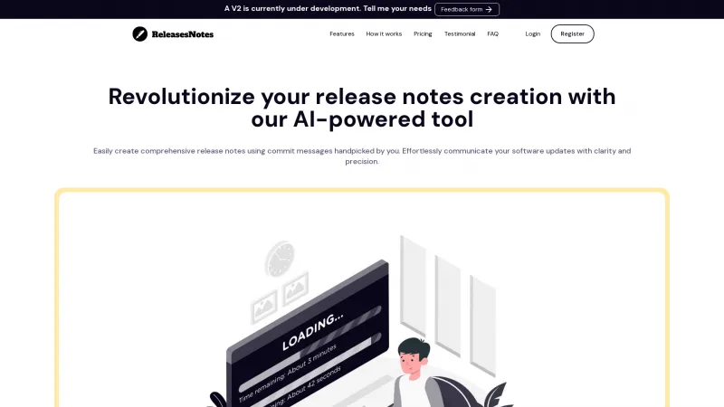 Homepage of releasesnotes