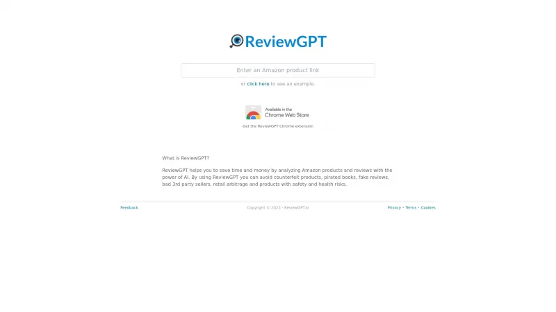 Homepage of reviewgpt