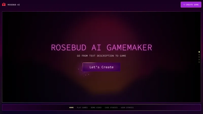 Homepage of rosebud