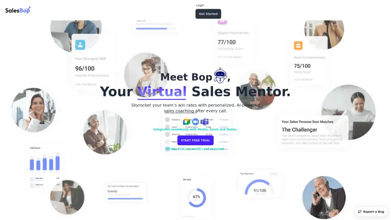 Homepage of salesbop