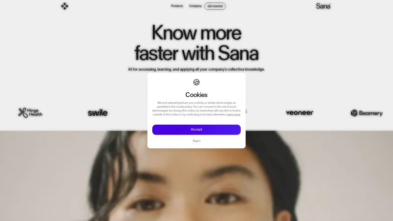 Homepage of sanalabs