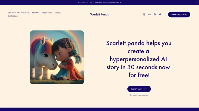 Homepage of scarlettpanda