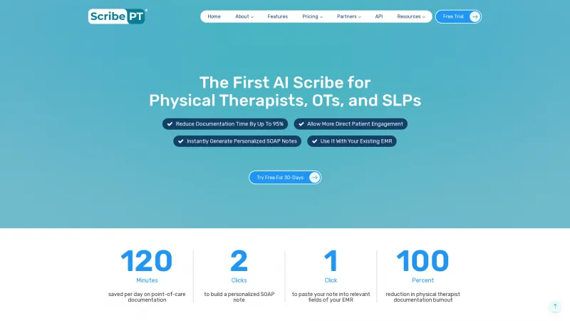 Homepage of scribept