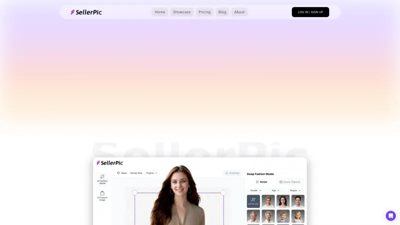 Homepage of sellerpic