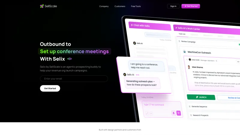 Homepage of sellscale