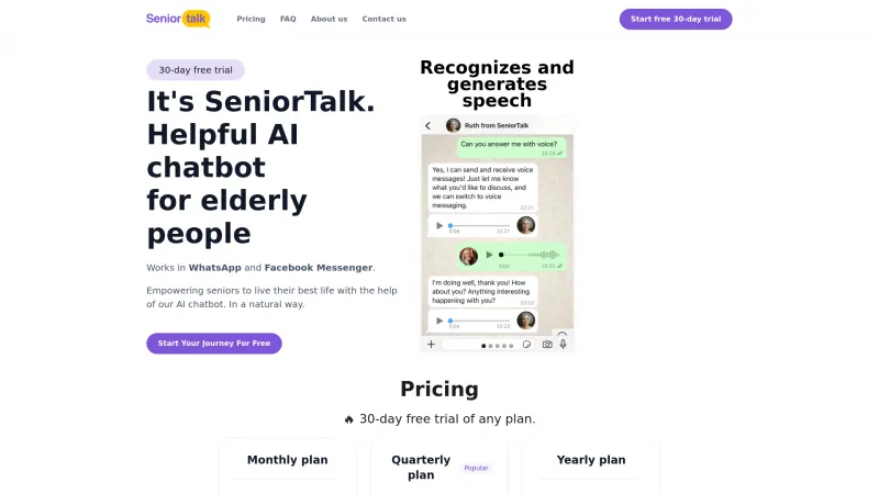 Homepage of senior-talk