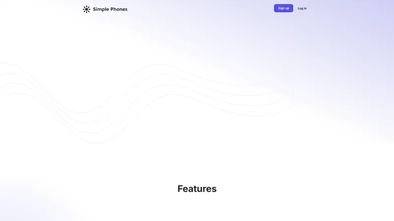 Homepage of simplephones