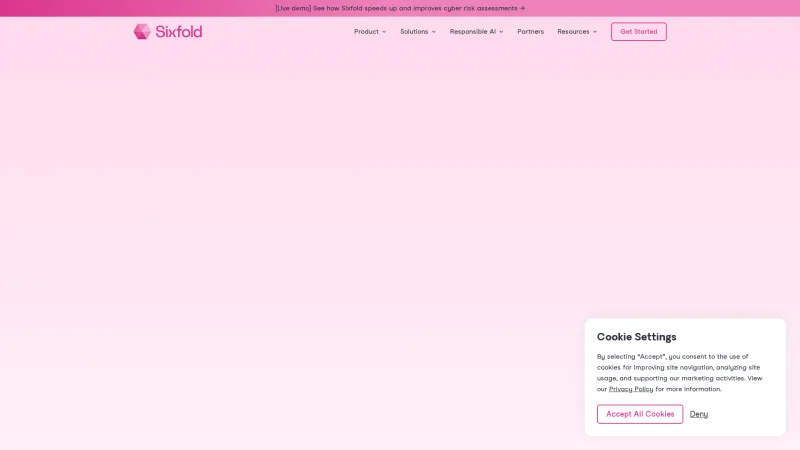 Homepage of sixfold