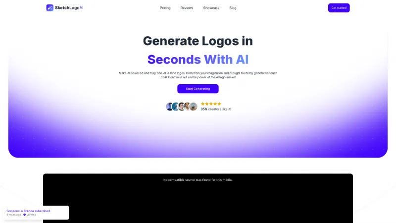 Homepage of sketchlogo