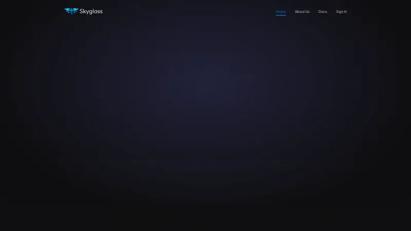 Homepage of skyglass