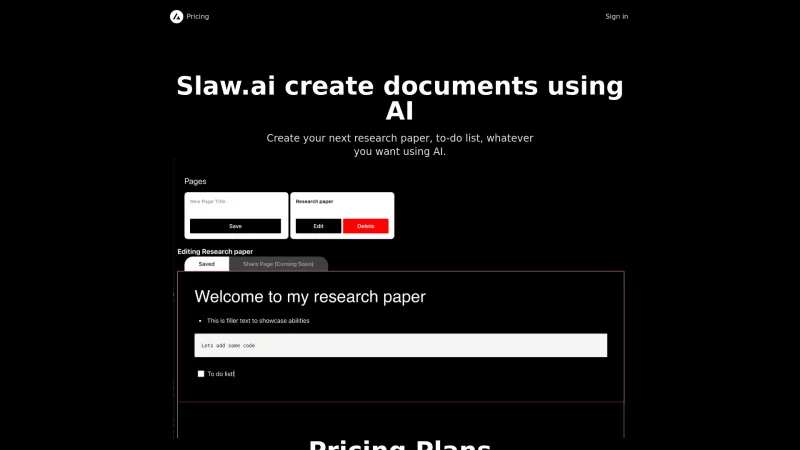 Homepage of slaw