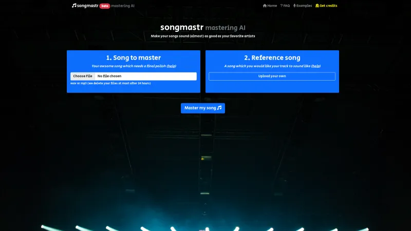 Homepage of songmastr