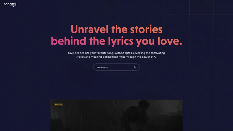 Homepage of songtell