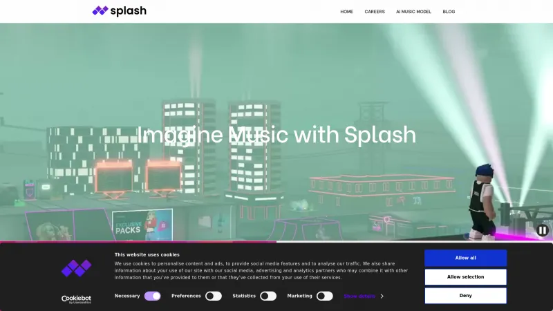 Homepage of splashmusic