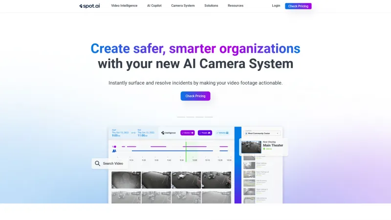 Homepage of spot