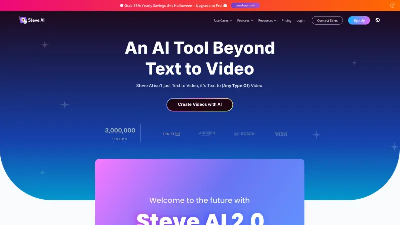 Homepage of steve