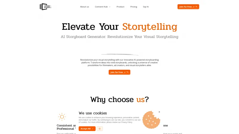 Homepage of story-boards