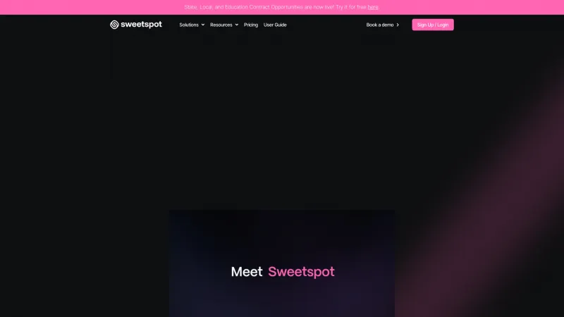 Homepage of sweetspot