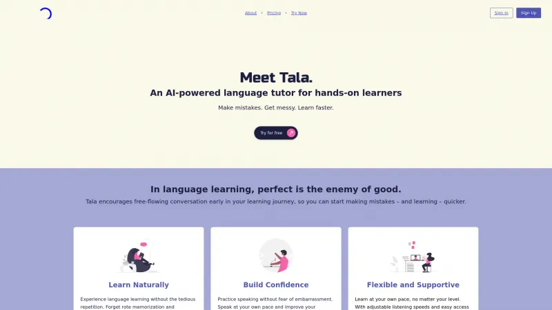 Homepage of talktotala