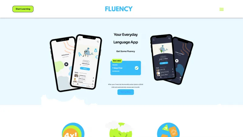 Homepage of thefluency