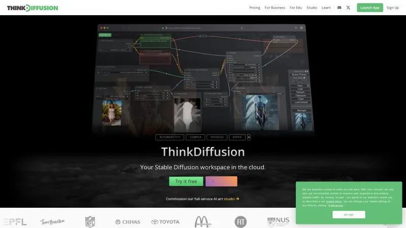 Homepage of thinkdiffusion