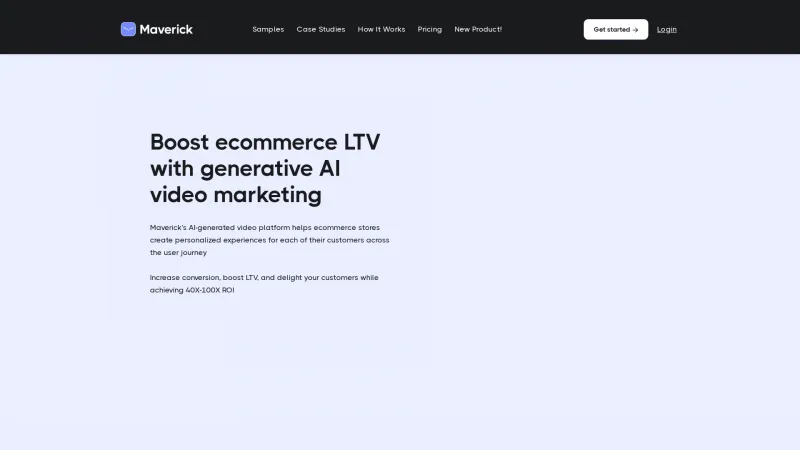 Homepage of trymaverick