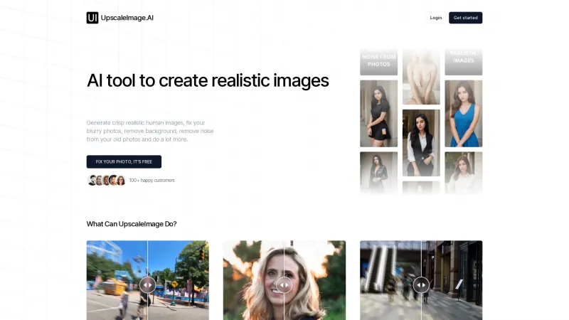 Homepage of upscaleimage