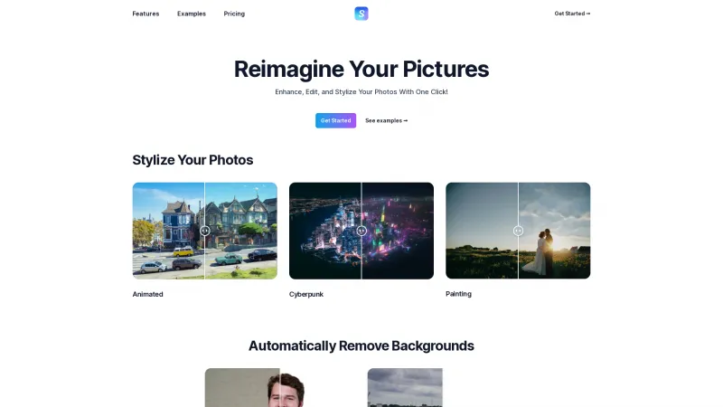 Homepage of usestylize