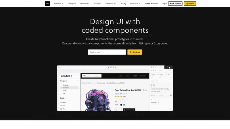 Homepage of uxpin