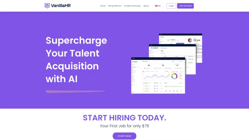 Homepage of vanillahr