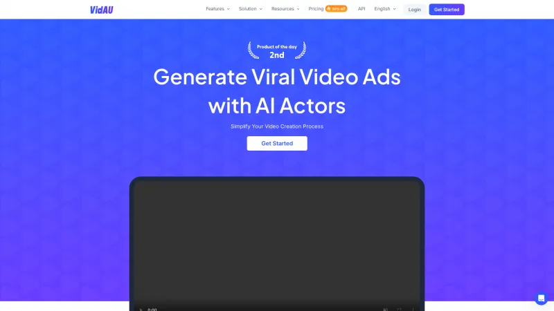 Homepage of vidau