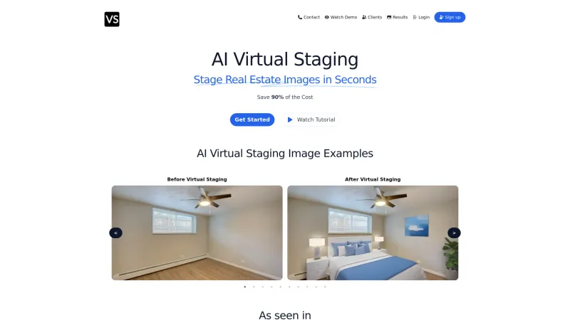 Homepage of virtualstaging