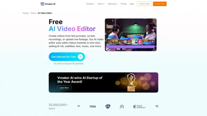 Homepage of vmaker