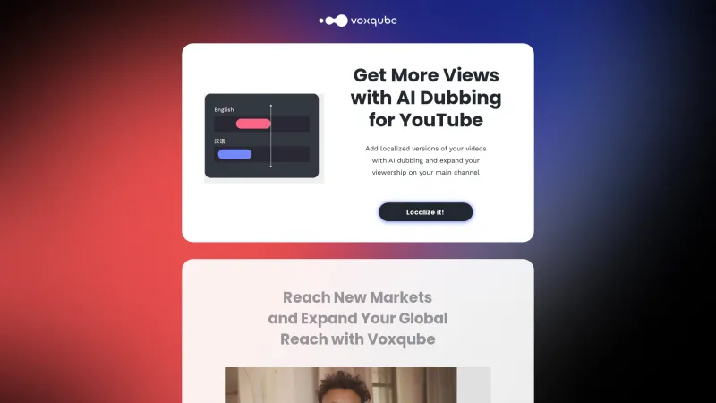 Homepage of voxqube