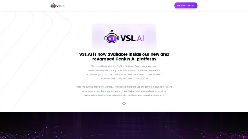 Homepage of vsl