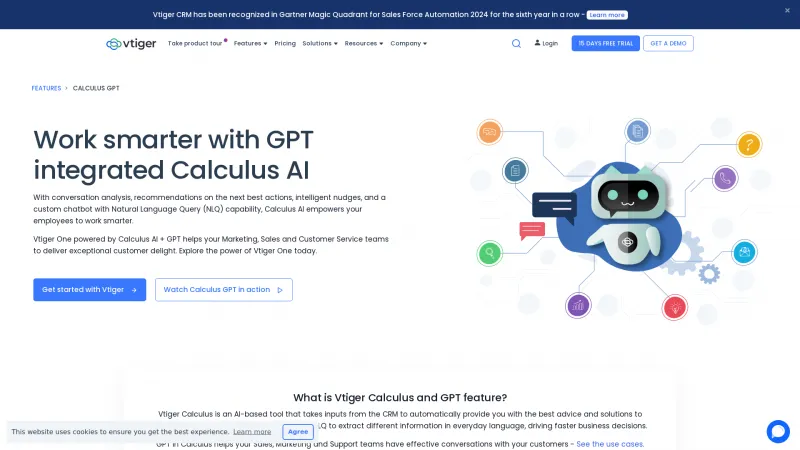 Homepage of vtiger