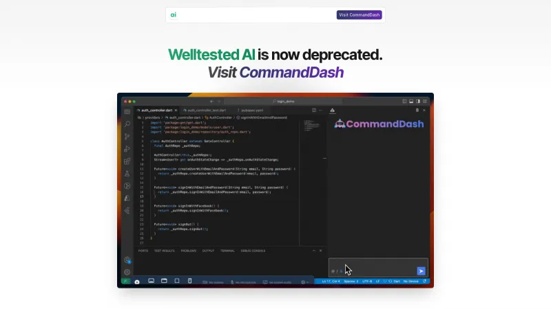 Homepage of welltested