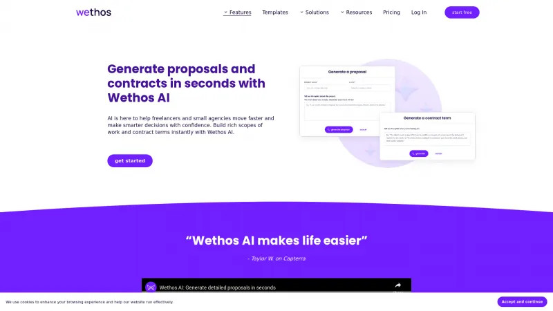 Homepage of wethos