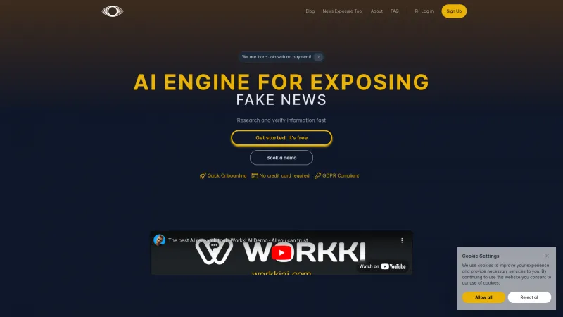 Homepage of workkiai