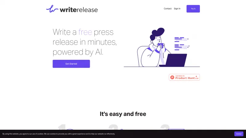 Homepage of writerelease