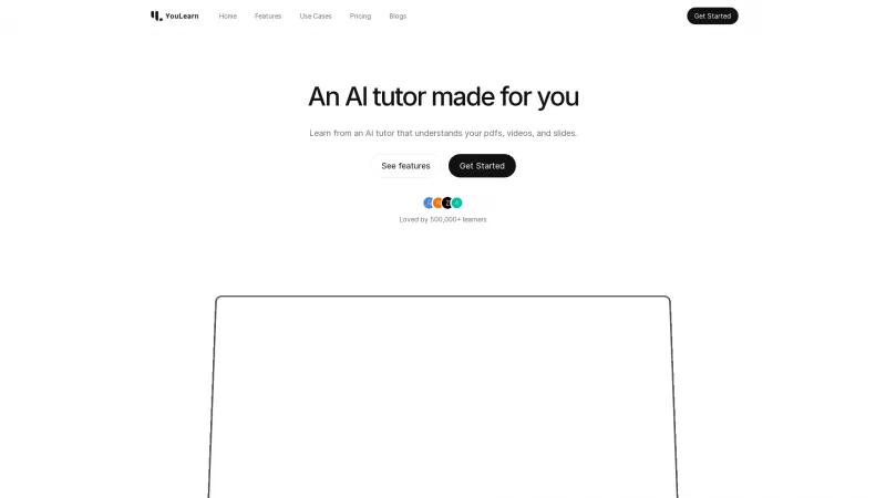 Homepage of youlearn