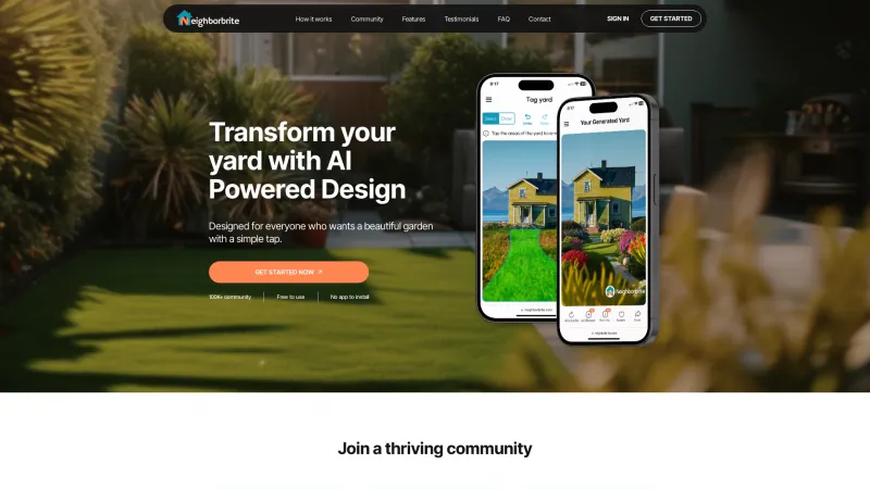 Homepage of yard