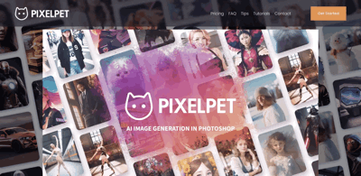 Screenshot main page Pixelpet