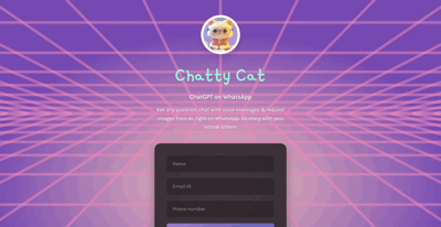 Screenshot main page Chattycat Ju