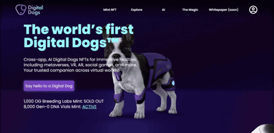 Screenshot main page Digital Dogs