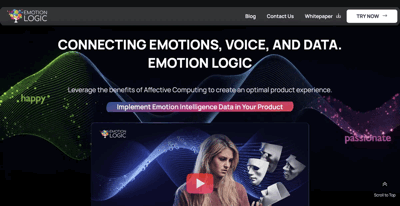Screenshot main page Emotionlogic